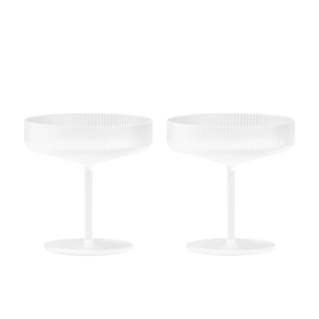 Ferm Living Ripple Champagne Saucers