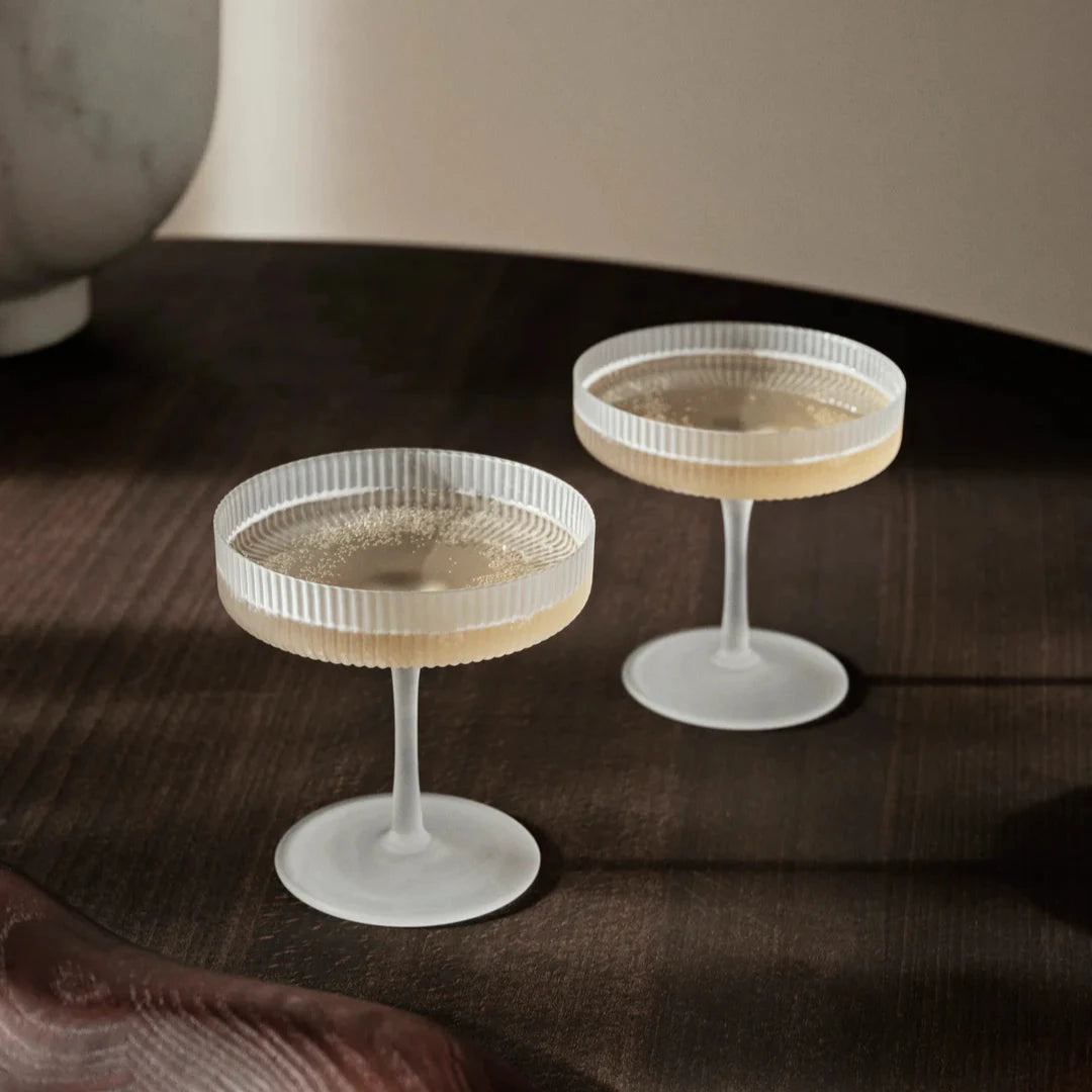 Ferm Living Ripple Champagne Saucers