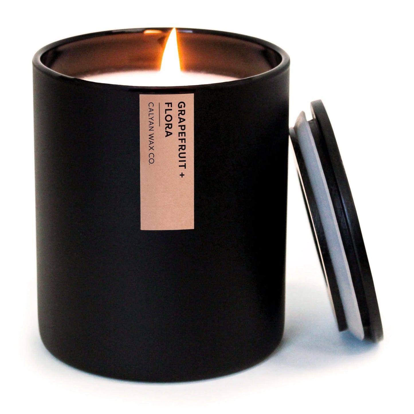 Calyan Matte Black Glass Tumbler Candle