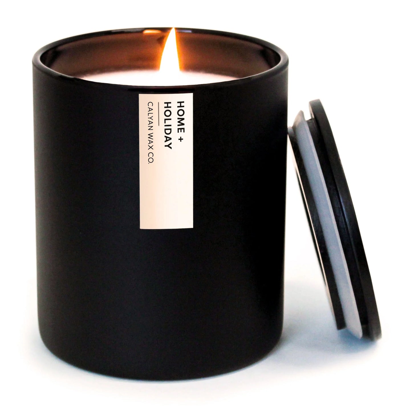Calyan Matte Black Glass Tumbler Candle