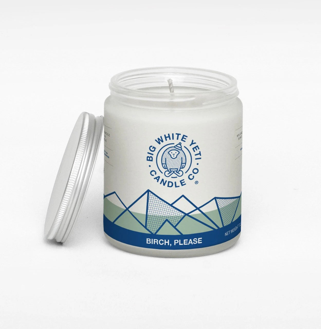 Big White Yeti Candles - Frosted Jars