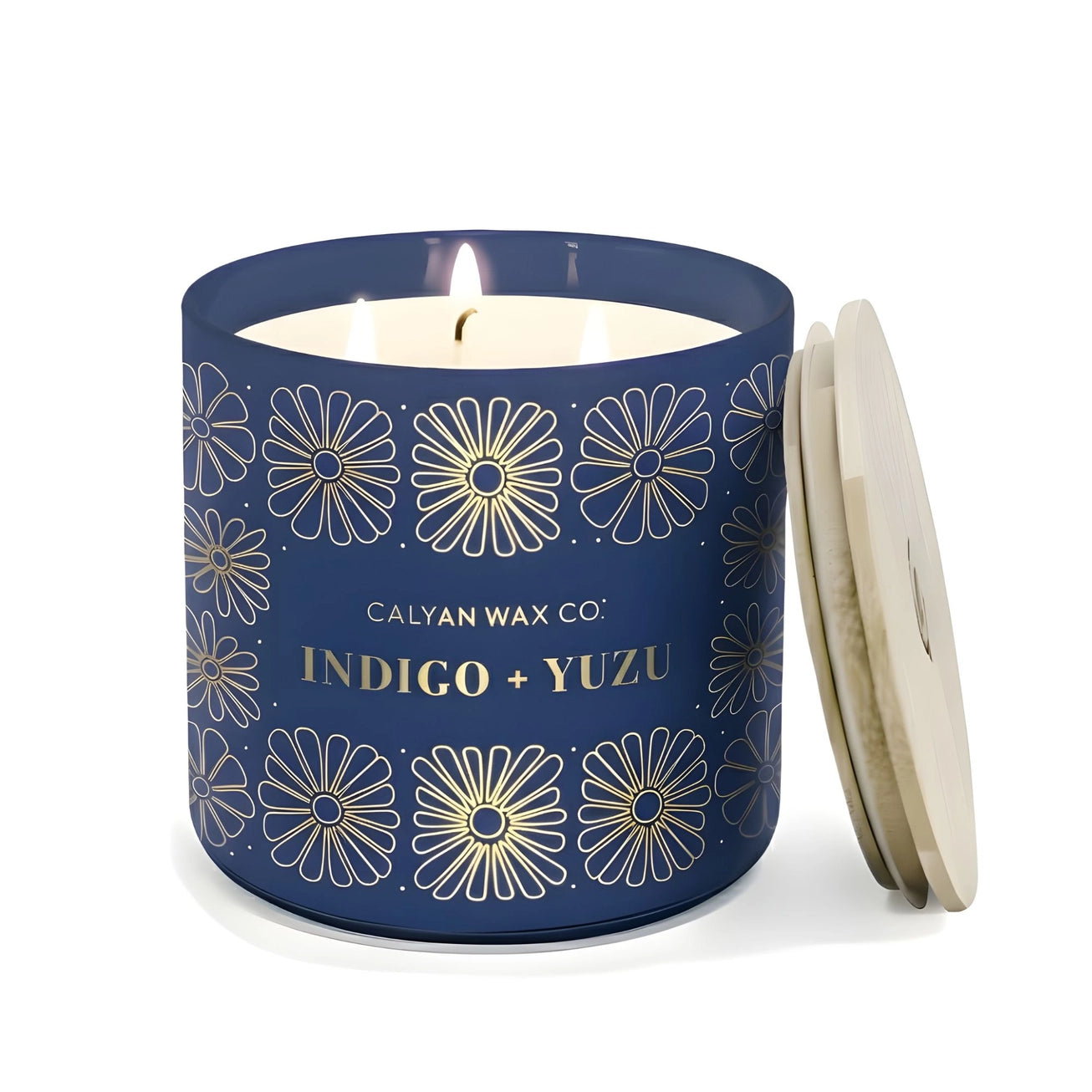 Calyan Wax Co. Indigo + Yuzu - 3 Wick Candle