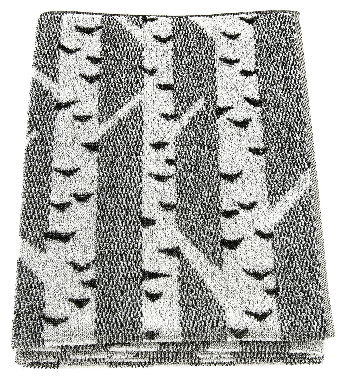 Koivu Linen Terry Bath towel in black and white from Lapuan Kankurit