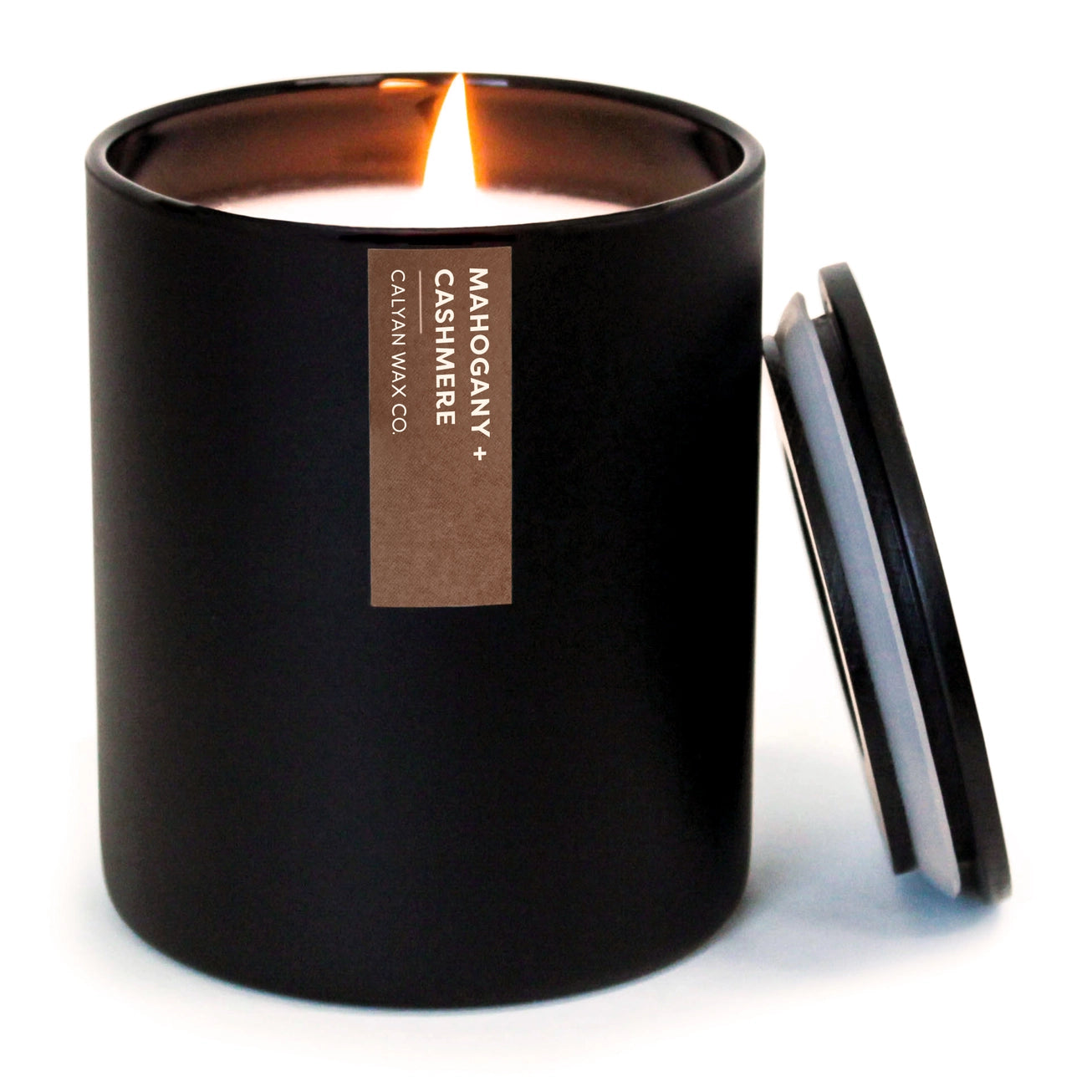Calyan Matte Black Glass Tumbler Candle