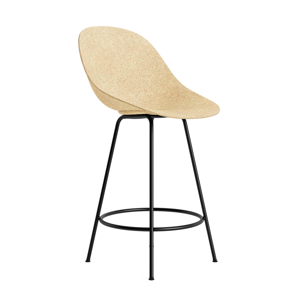 Normann Copenhagen Mat Counter Chair 65cm Hemp Shell / Black Base