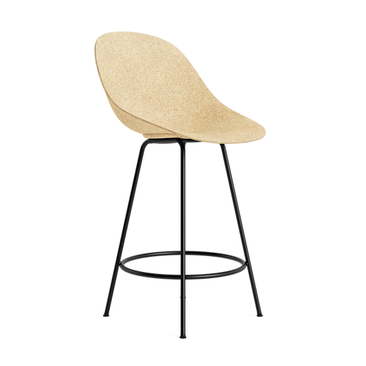 Normann Copenhagen Mat Counter Chair 65cm Hemp Shell / Black Base