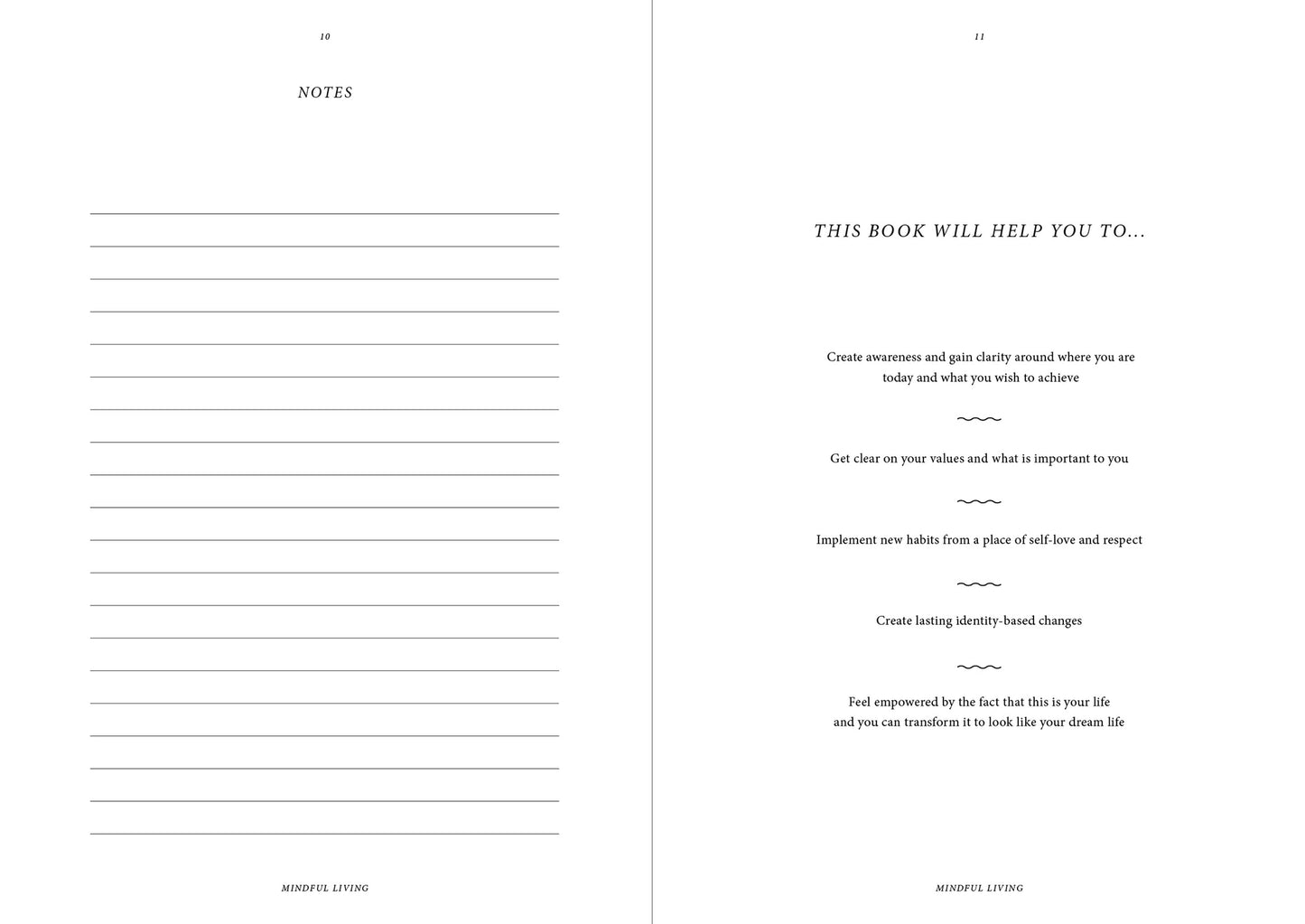 Interior Journal Page from Mindful Living Journal by Cozy Publishing