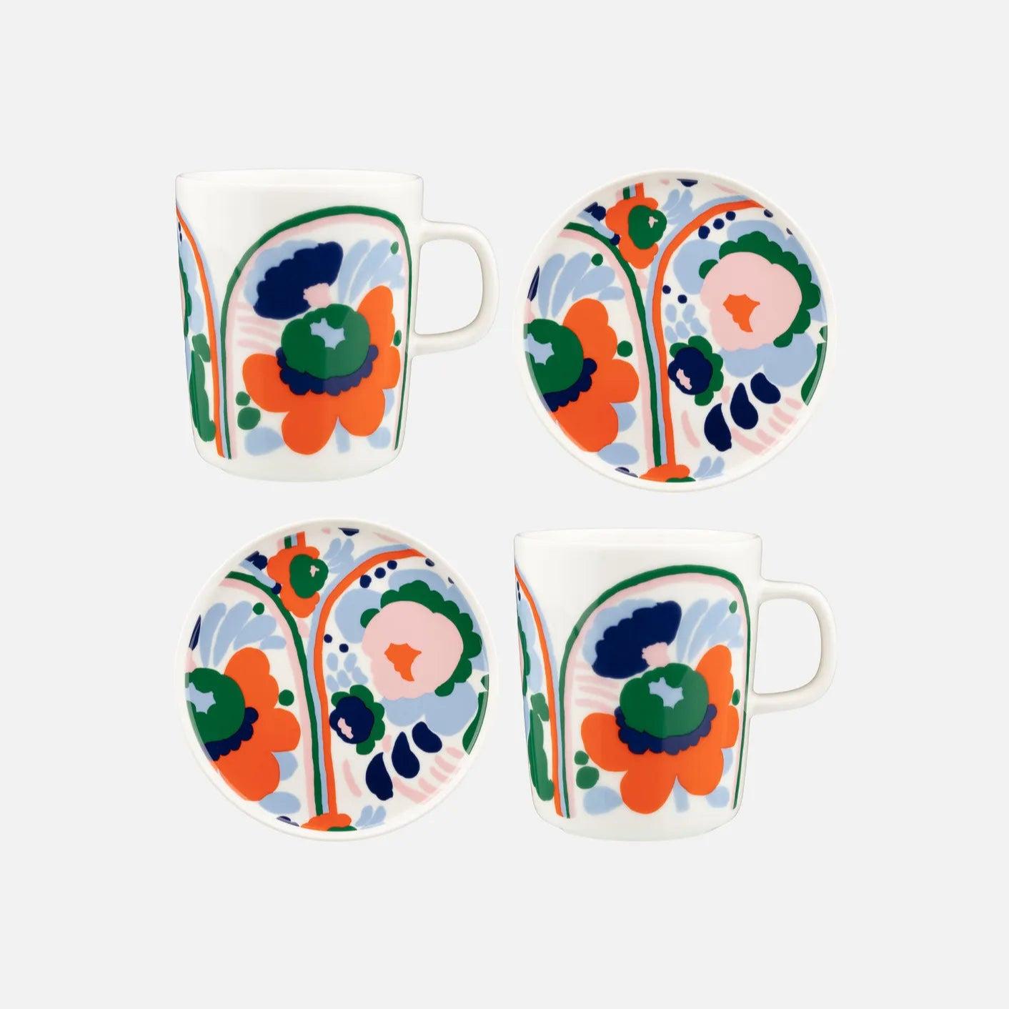 Marimekko Karuselli 4 Piece Mug & Plate Set
