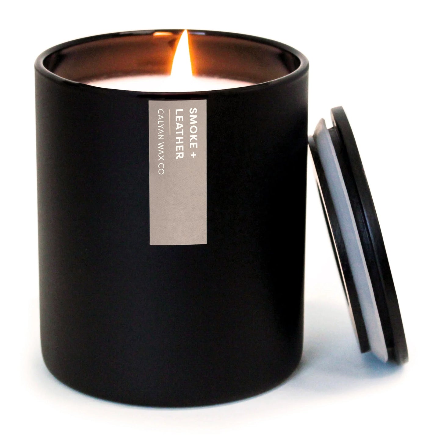 Calyan Matte Black Glass Tumbler Candle
