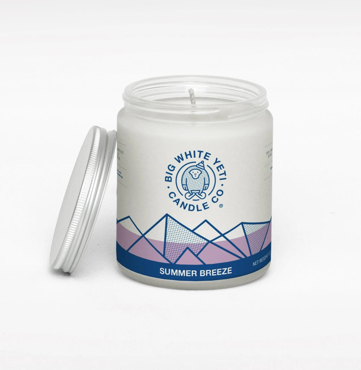 Big White Yeti Candles - Frosted Jars