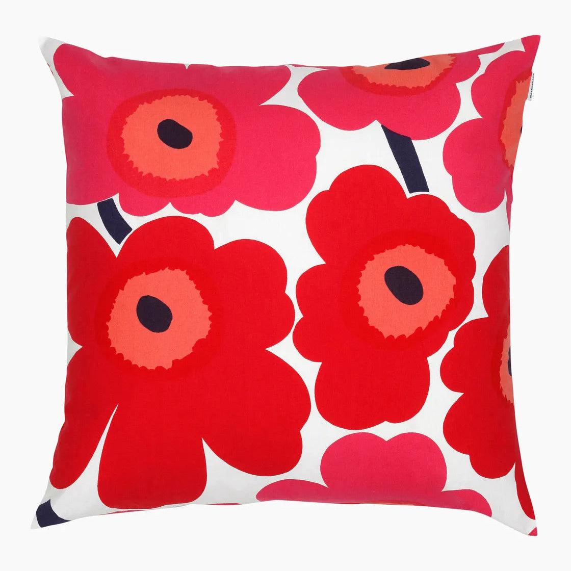 Marimekko Unikko Cushion Cover, 50x50cm, White/Red/Pink