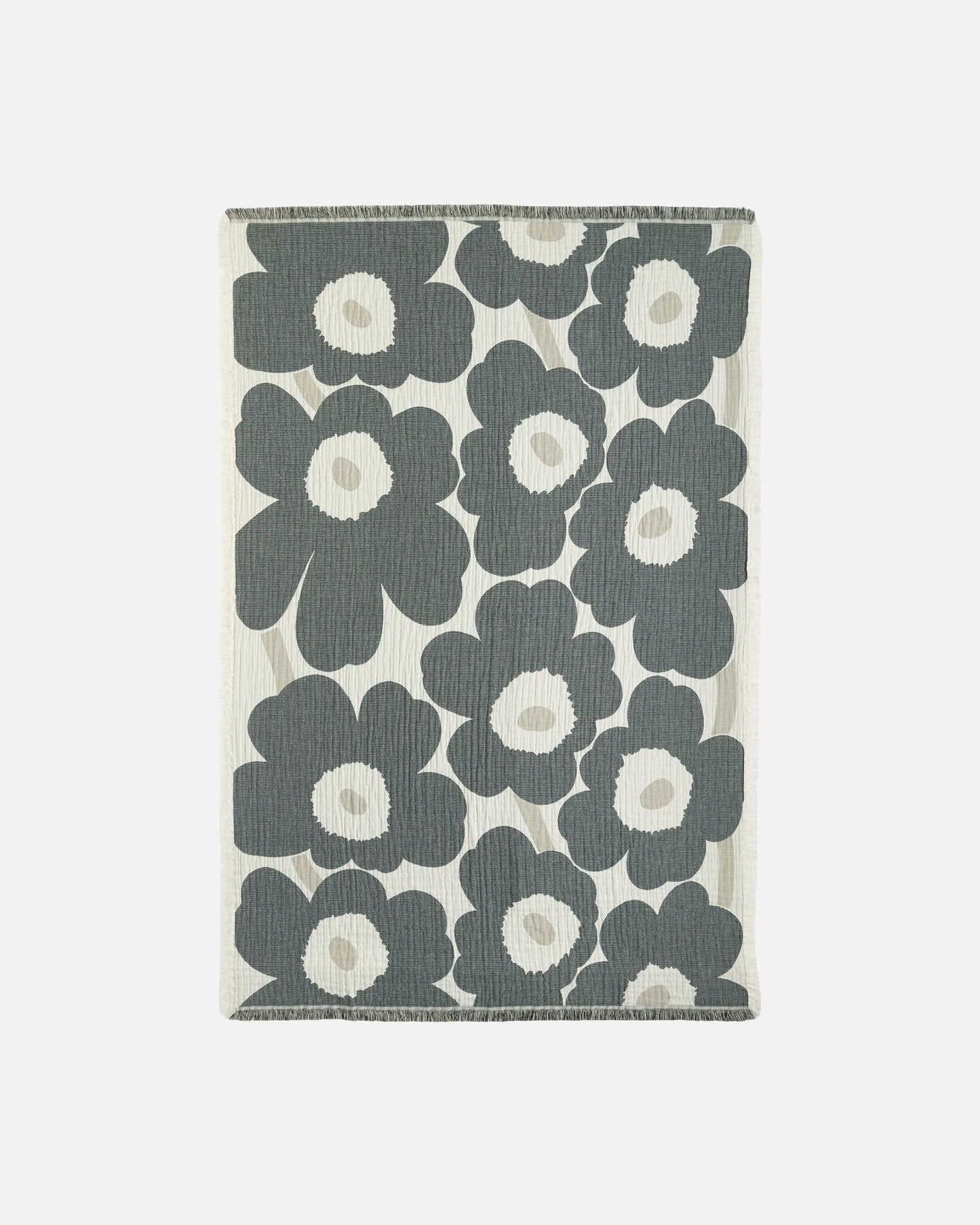 Marimekko Unikko Jacquard Cotton Throw Blanket