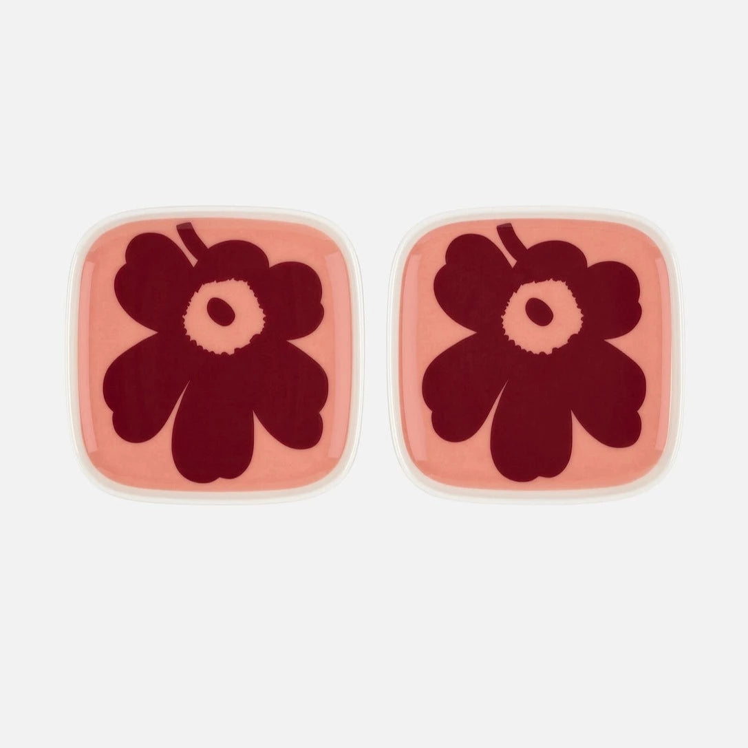 Marimekko Unikko Plates, set of 2