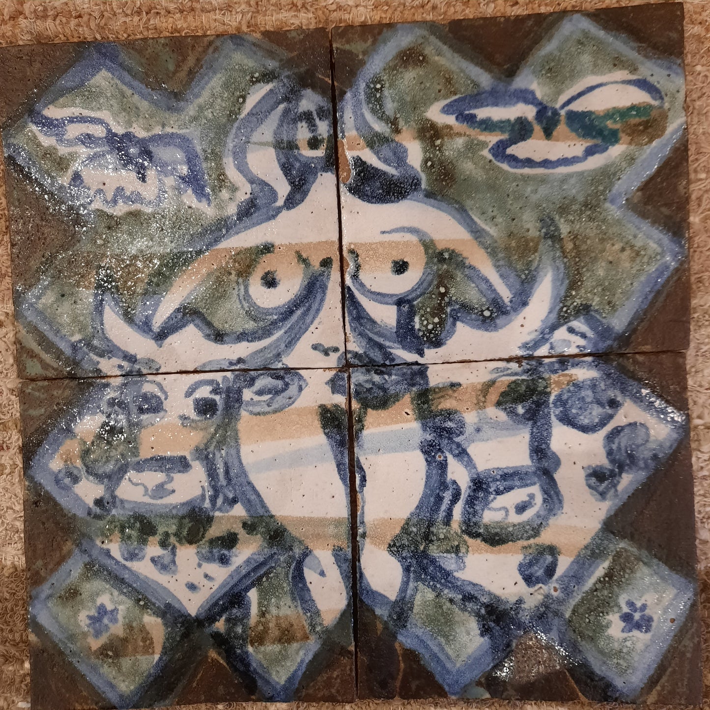Schomer Lichtner Vintage Handpainted Tiles