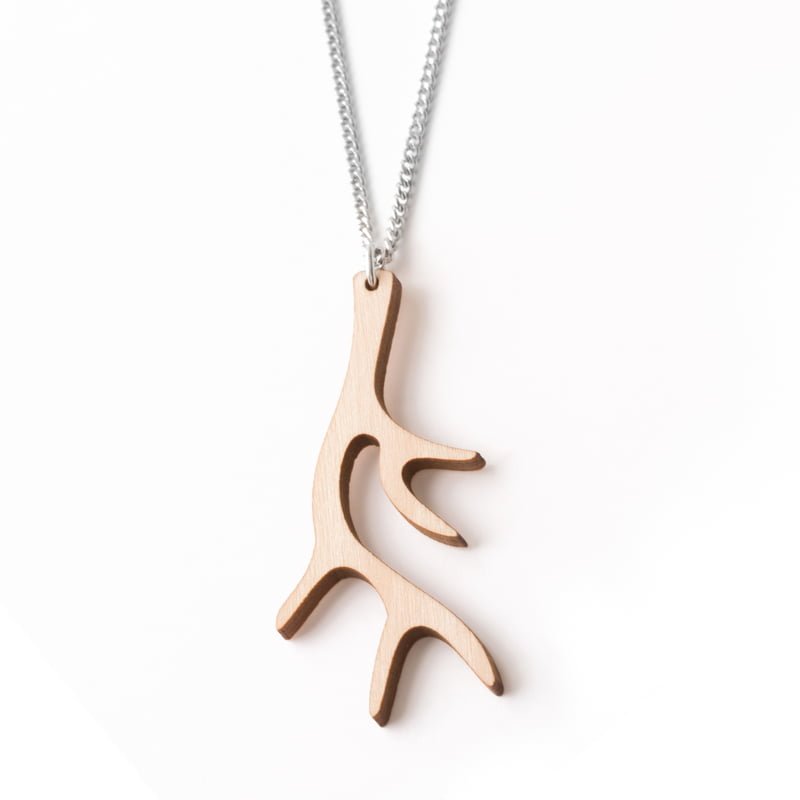Valona Finnish Birch Antler Necklace