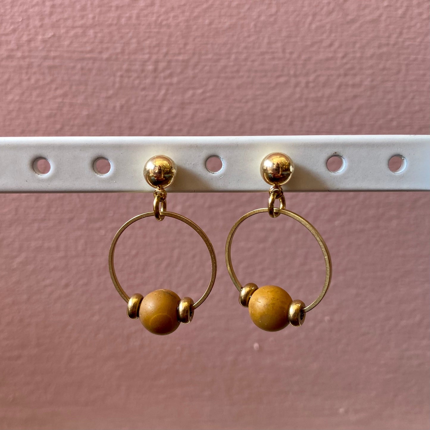 Permanent Baggage Gemstone Hoop Earrings