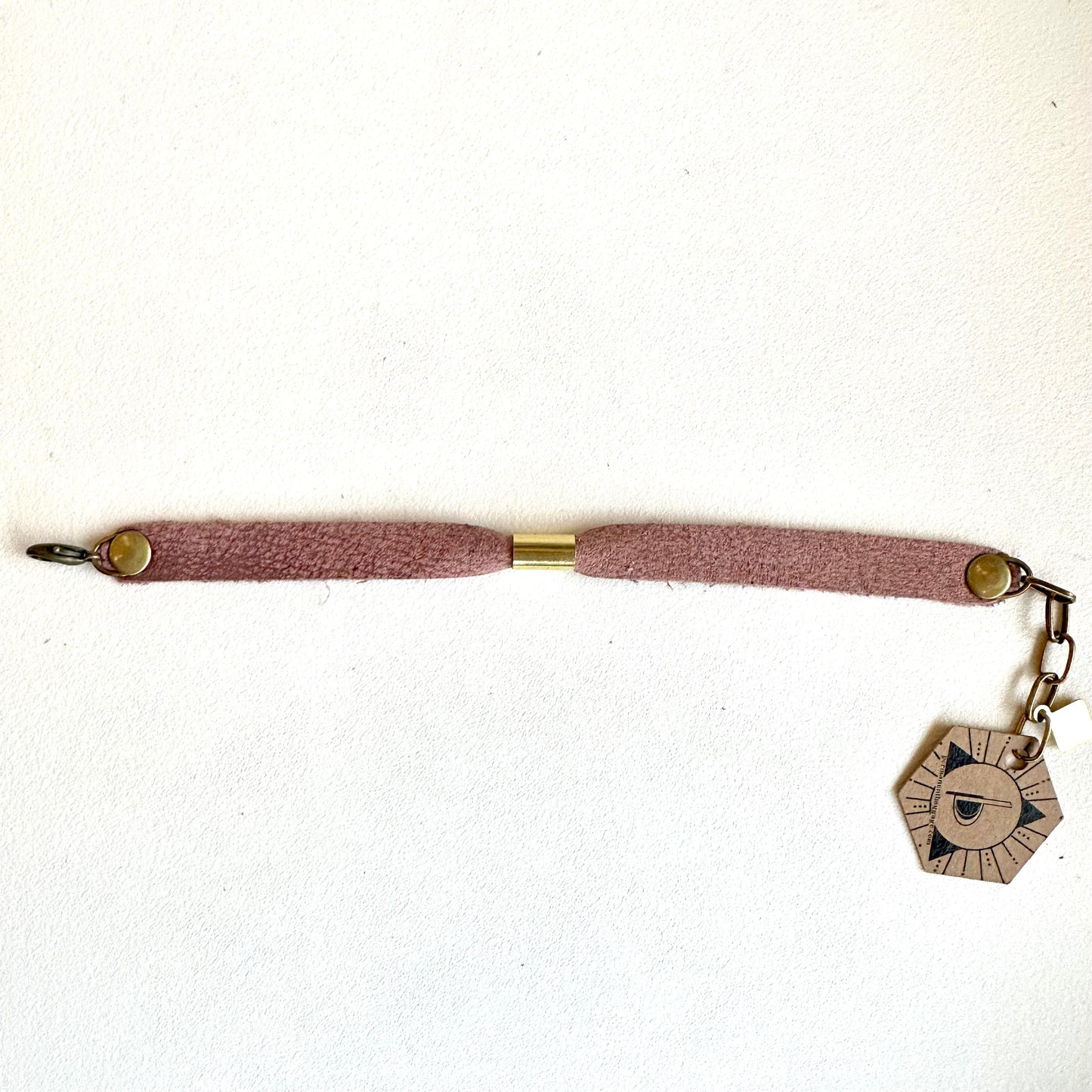 Permanent Baggage Leather Tube Bracelet