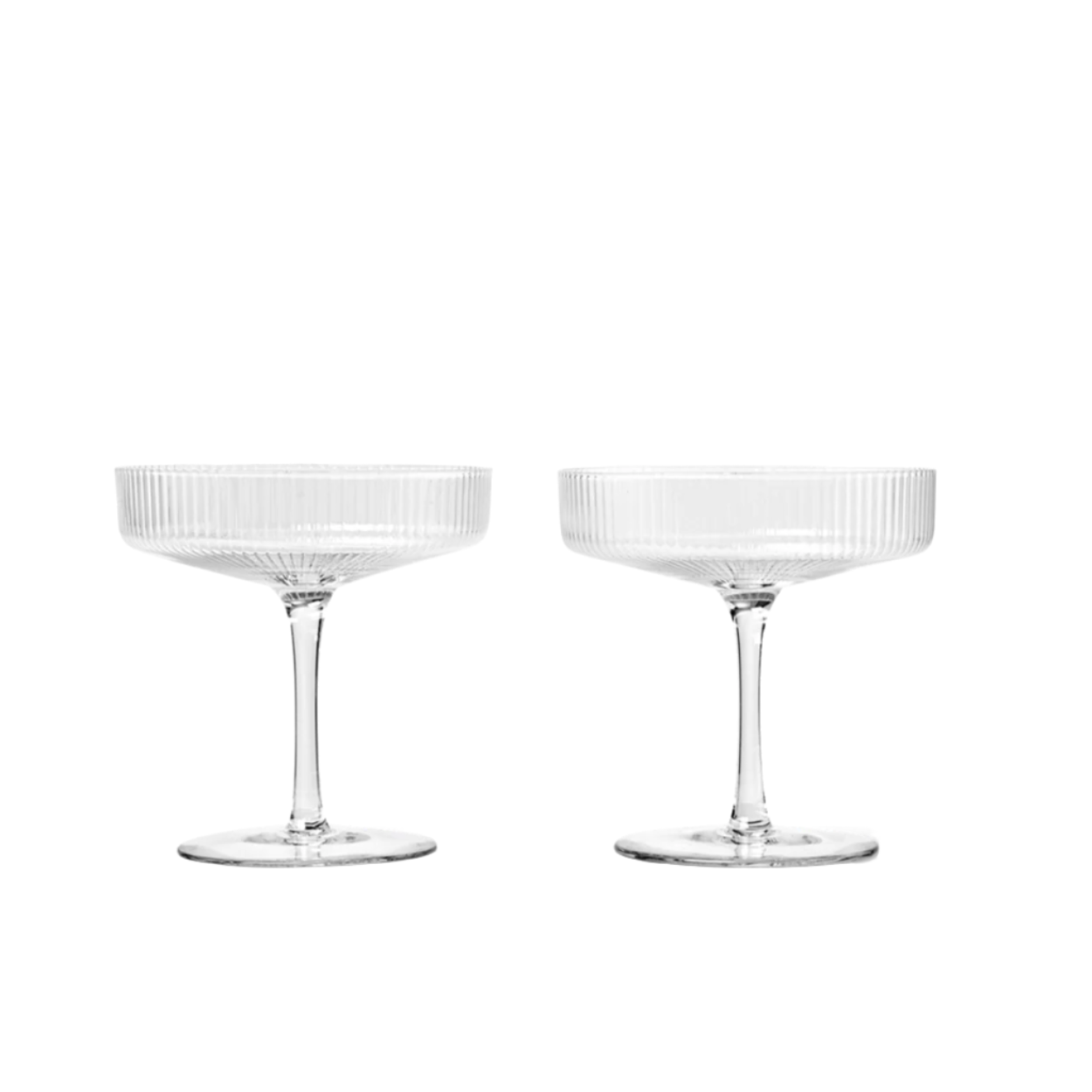 Ferm Living Ripple Champagne Saucers