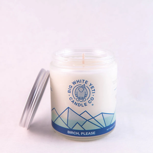 Big White Yeti Candles - Frosted Jars