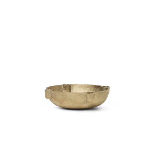 Brass bowl candle holder.