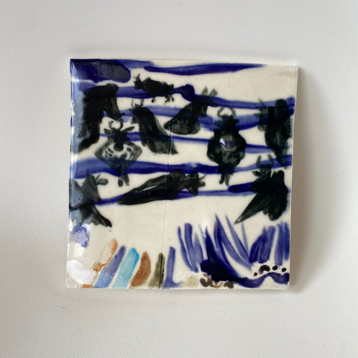 Schomer Lichtner Vintage Handpainted Tiles