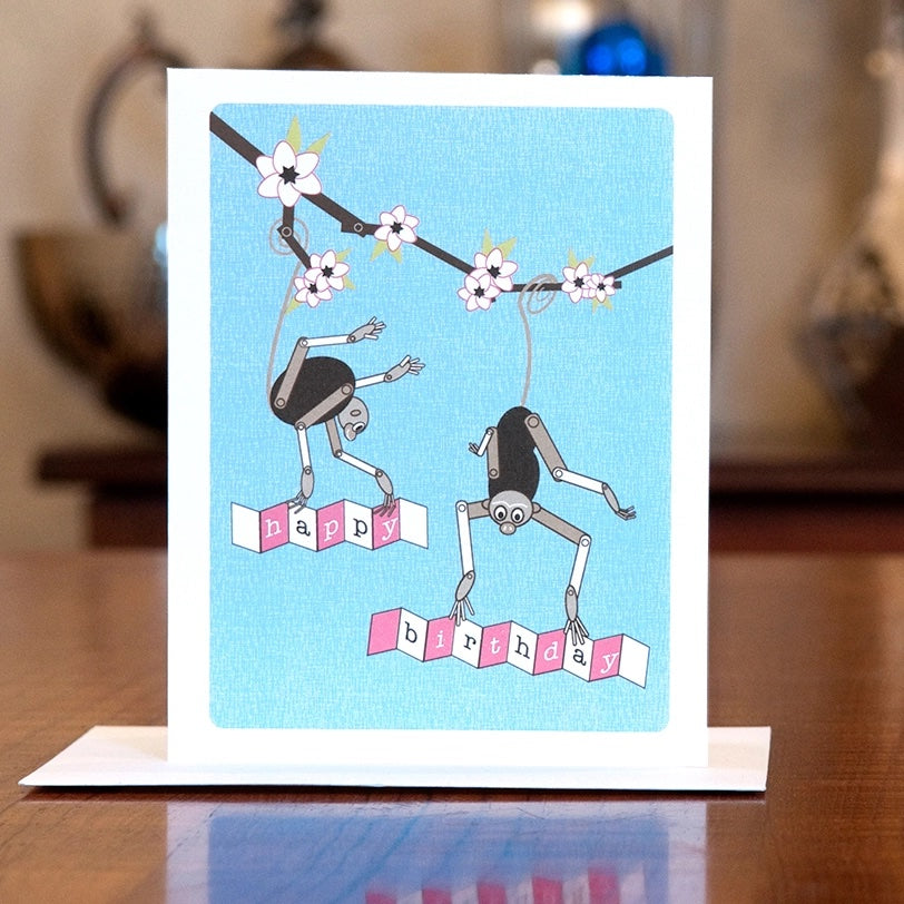 Man vs. George Designs Greeting Cards