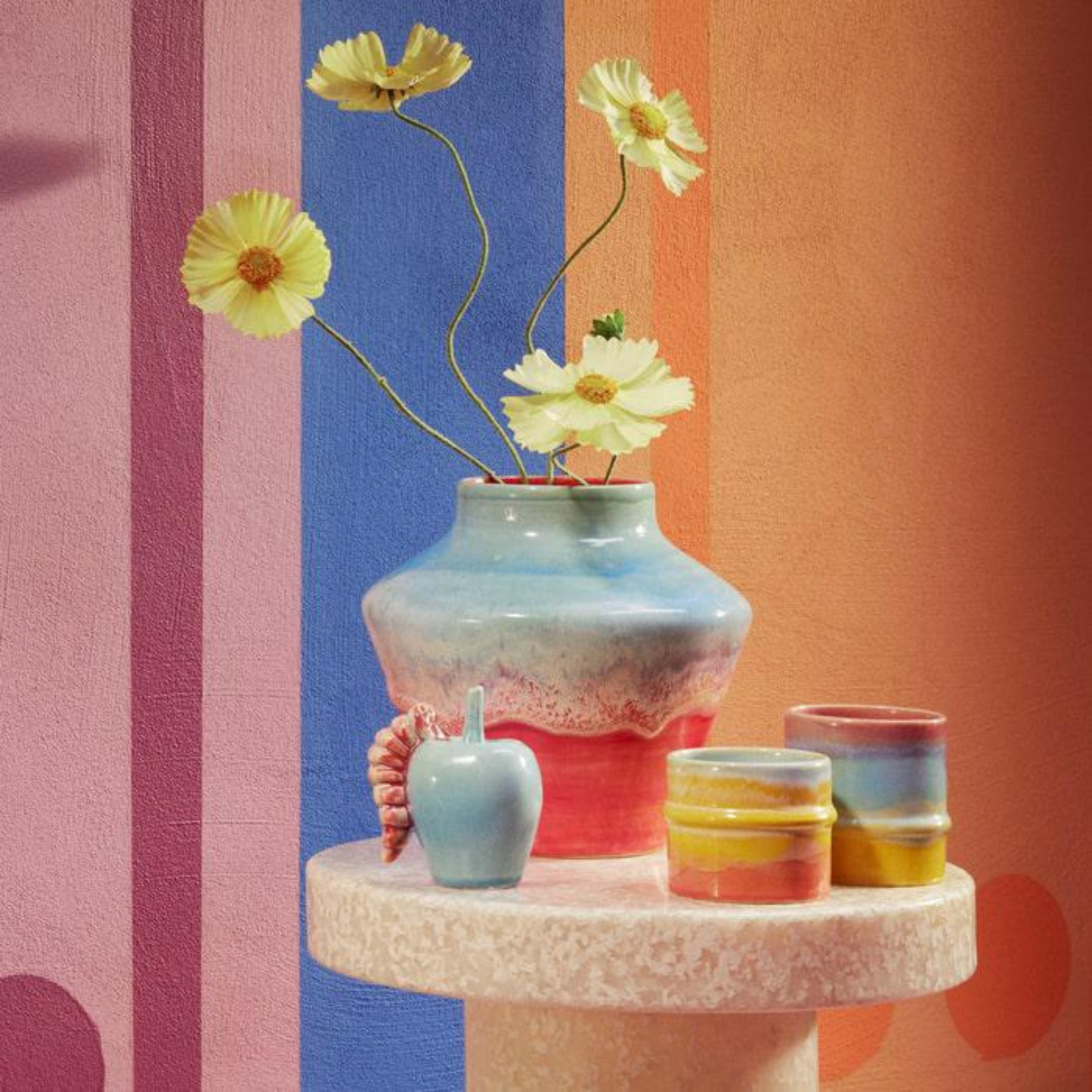 Kähler Poppery - 12.2 oz Colorful Ceramic Mug