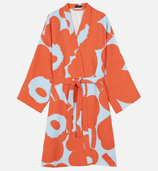 Marimekko Unikko Waffle Beach Bathrobe