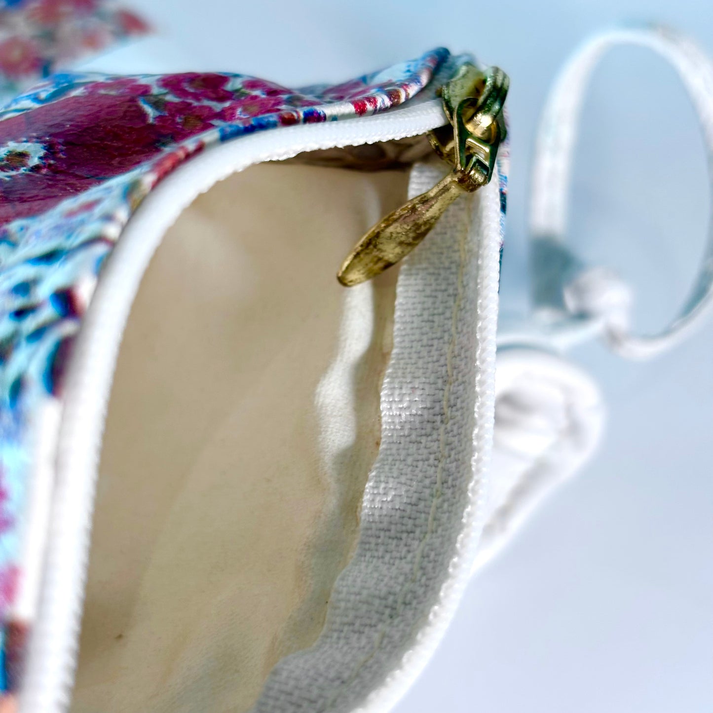 Vintage Retro Floral Printed Leather Pouches