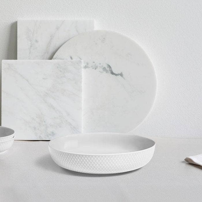 Lyngby Porcelæn - Rhombe - 11.3" Porcelain Serving Dish