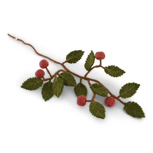 Én Gry & Sif Felt Branch w/ Dusty Red Apples