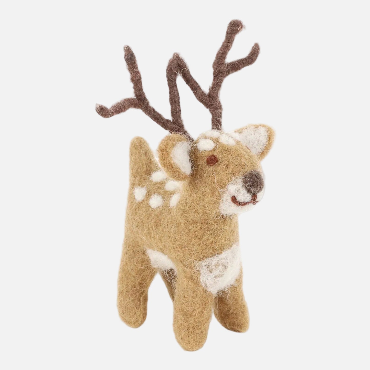 felted cute brown deer from Gry and Sif, handmade, fair trade