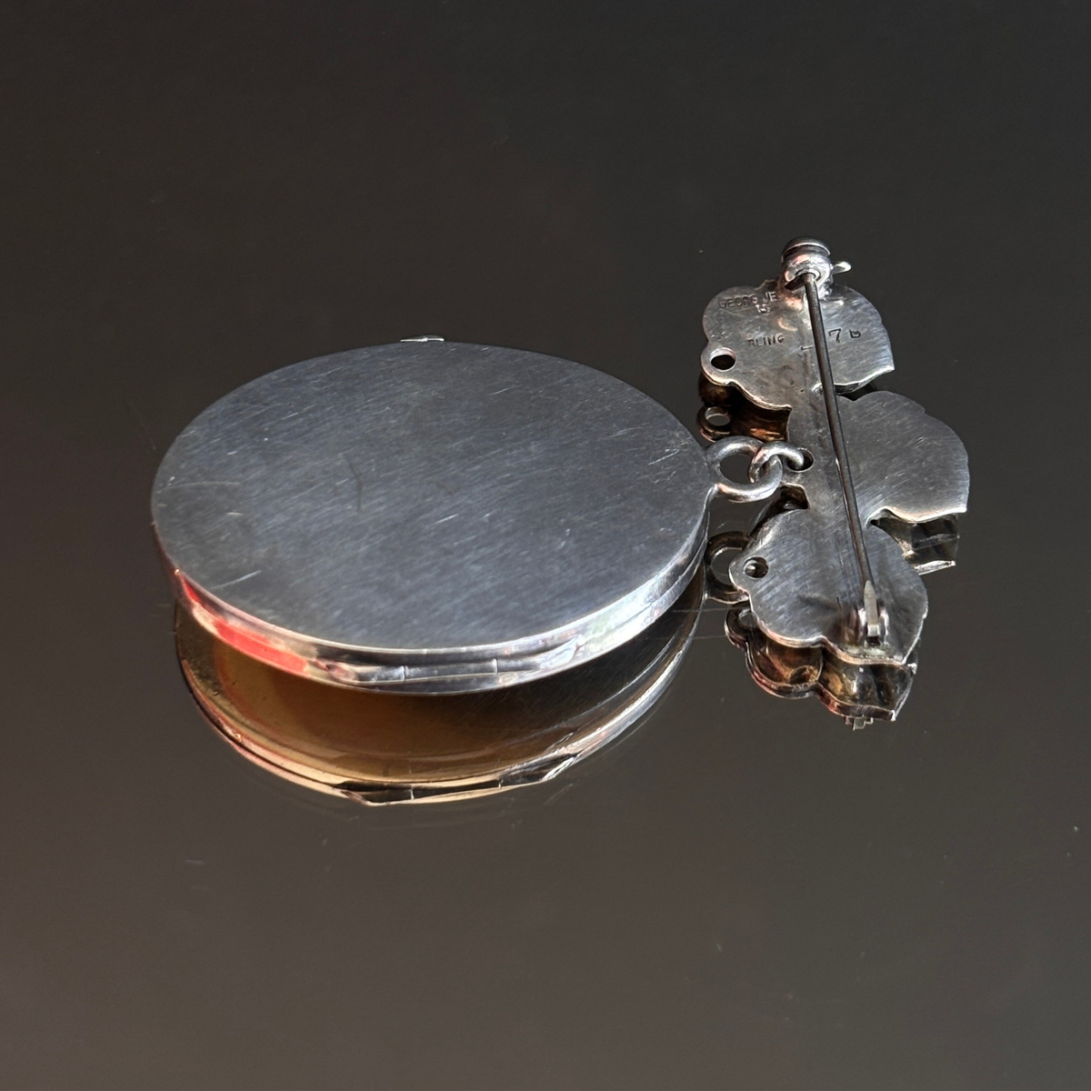 Vintage Georg Jensen Locket Brooch #217B