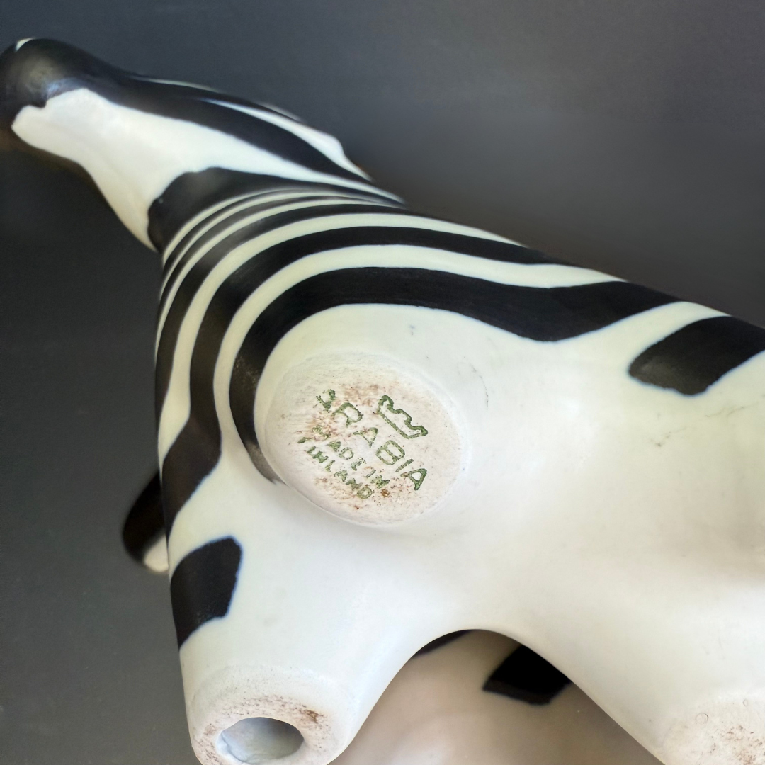 Vintage Arabia Finland Taisto Kaassinen Zebra Figurine