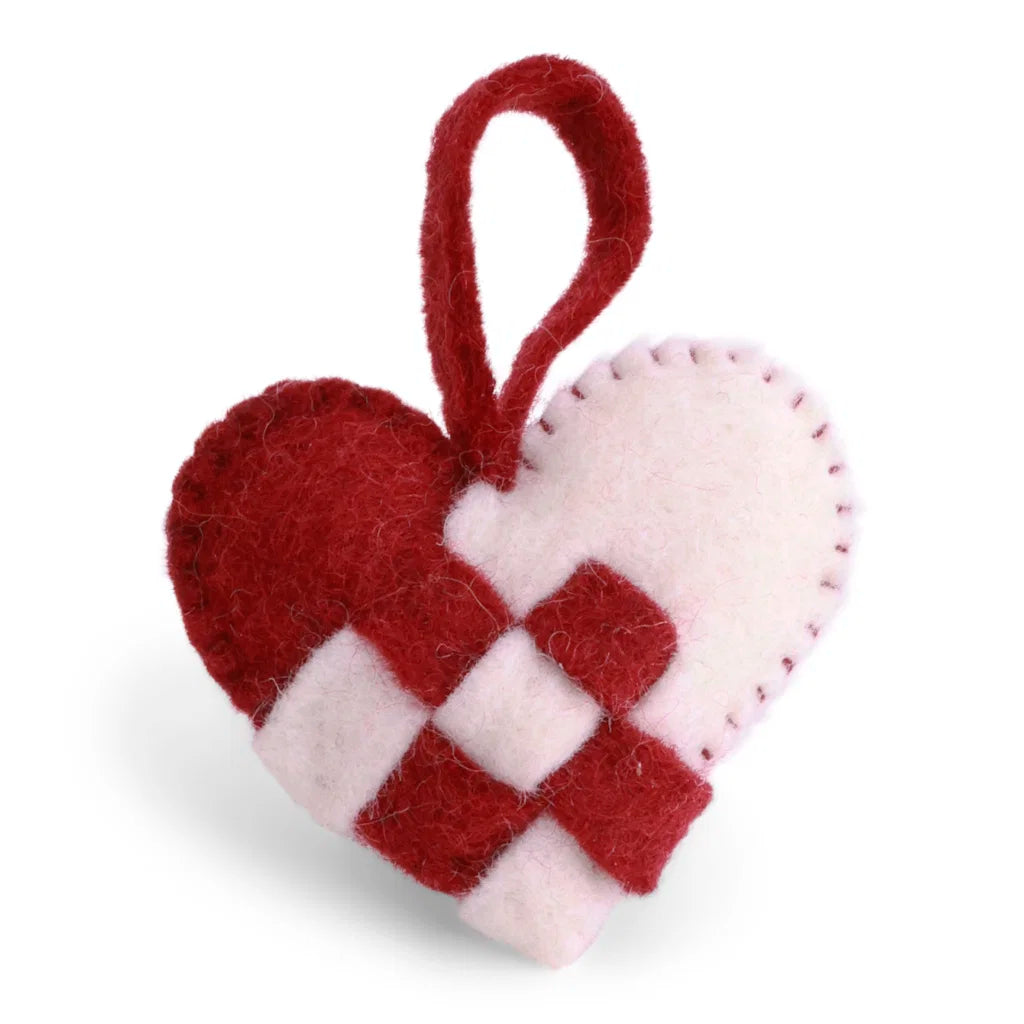 Gry & Sif Felt Christmas Braided Heart