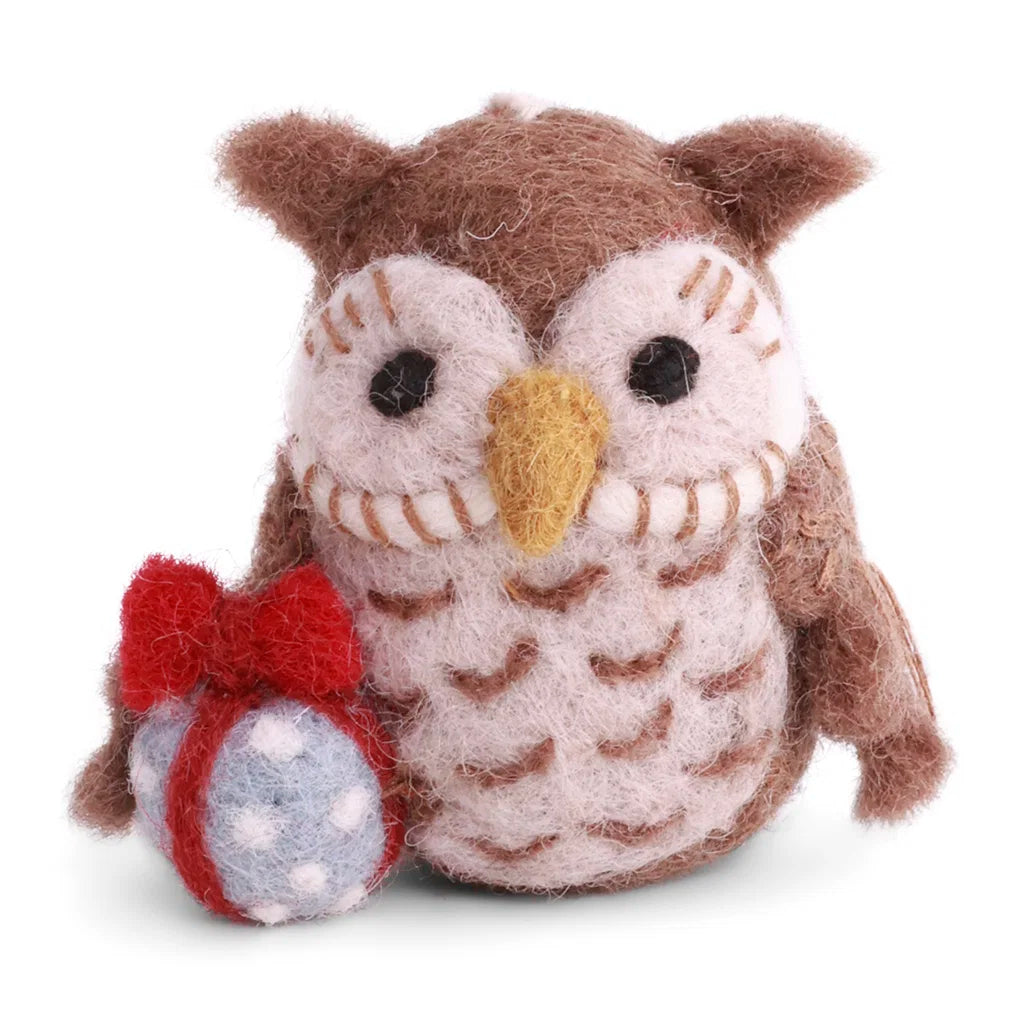Én Gry & Sif Felt Owl w/ Gift Ornament