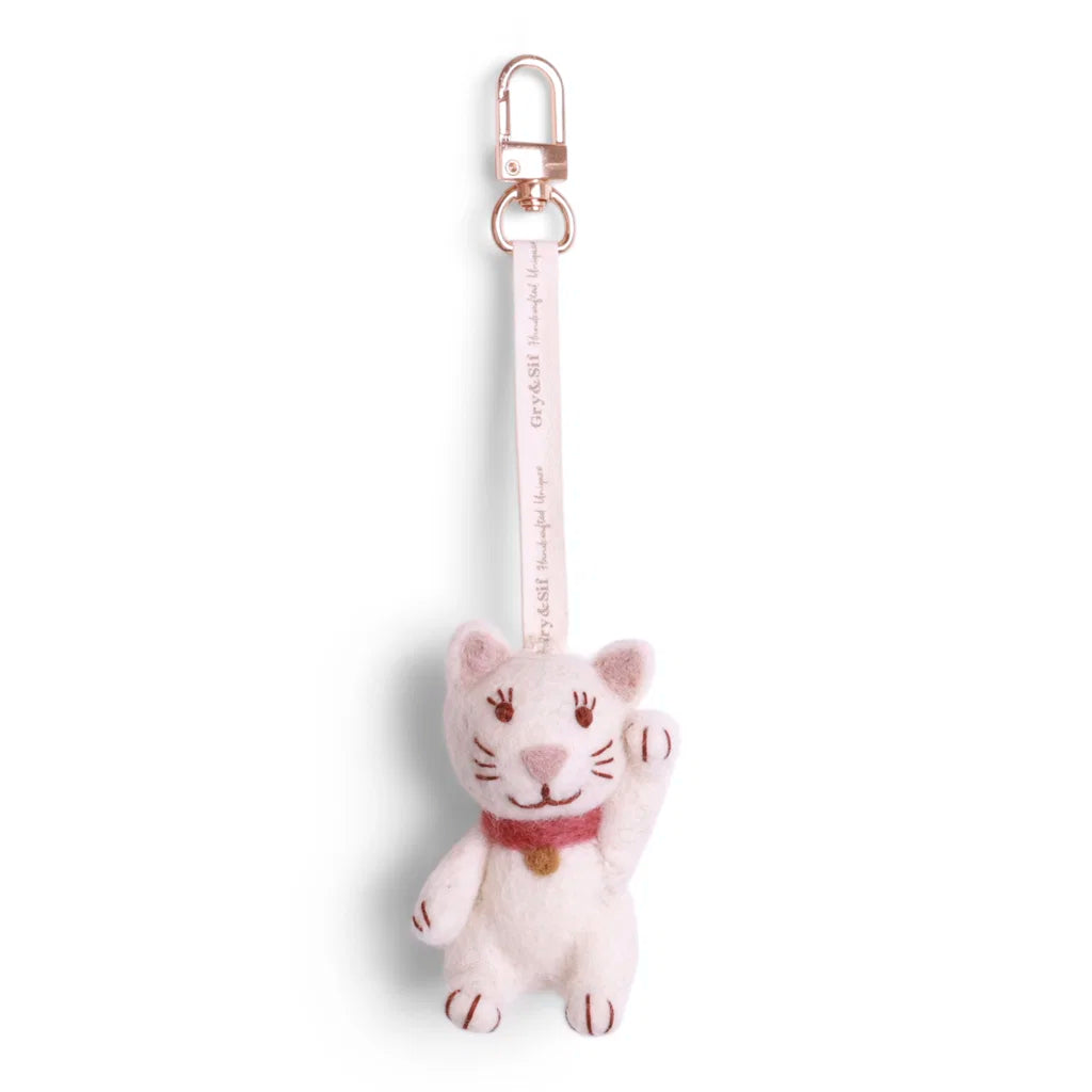 Gry & Sif Felt Charm w/ lucky Cat