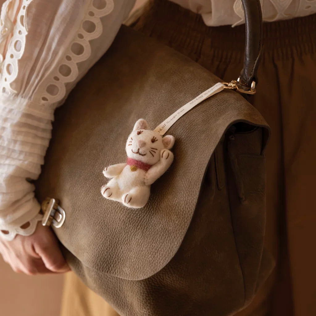 Gry & Sif Felt Charm w/ lucky Cat