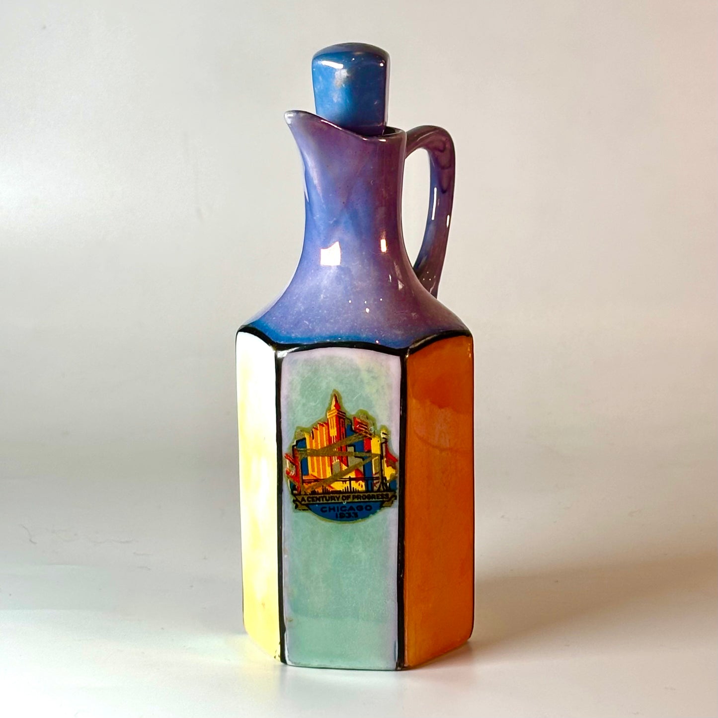 Vintage Art Deco Chicago Worlds Fair Condiment Set