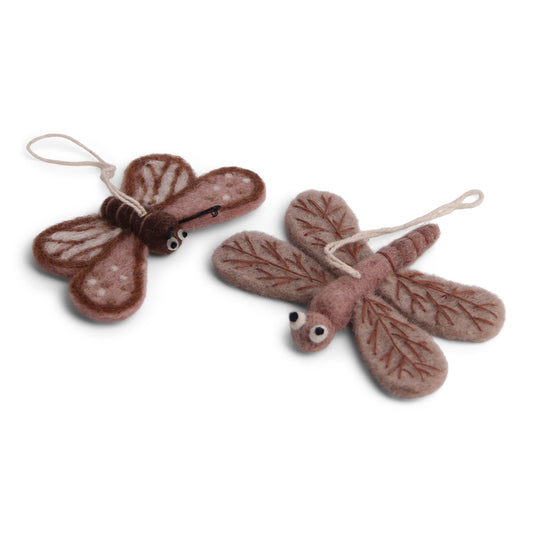 Gry & Sif Felt Butterfly & Dragonfly - Lavender