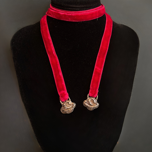 Vintage MATL Matilde Poulat Mexican Silver Cloud Terminal With Velvet