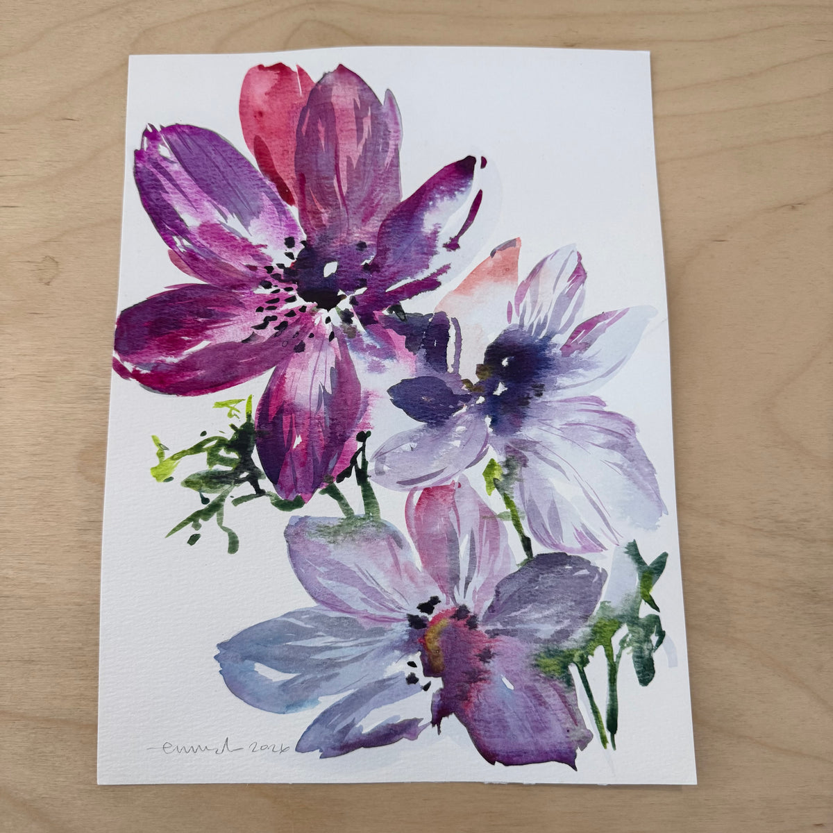 Emma Daisy - "Purple Anemones"