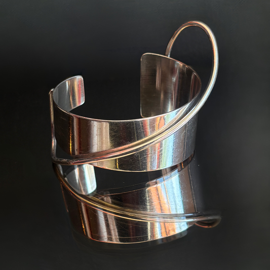 Vintage Orb (Otto Robert Bade) Sterling Silver Cuff Bracelet