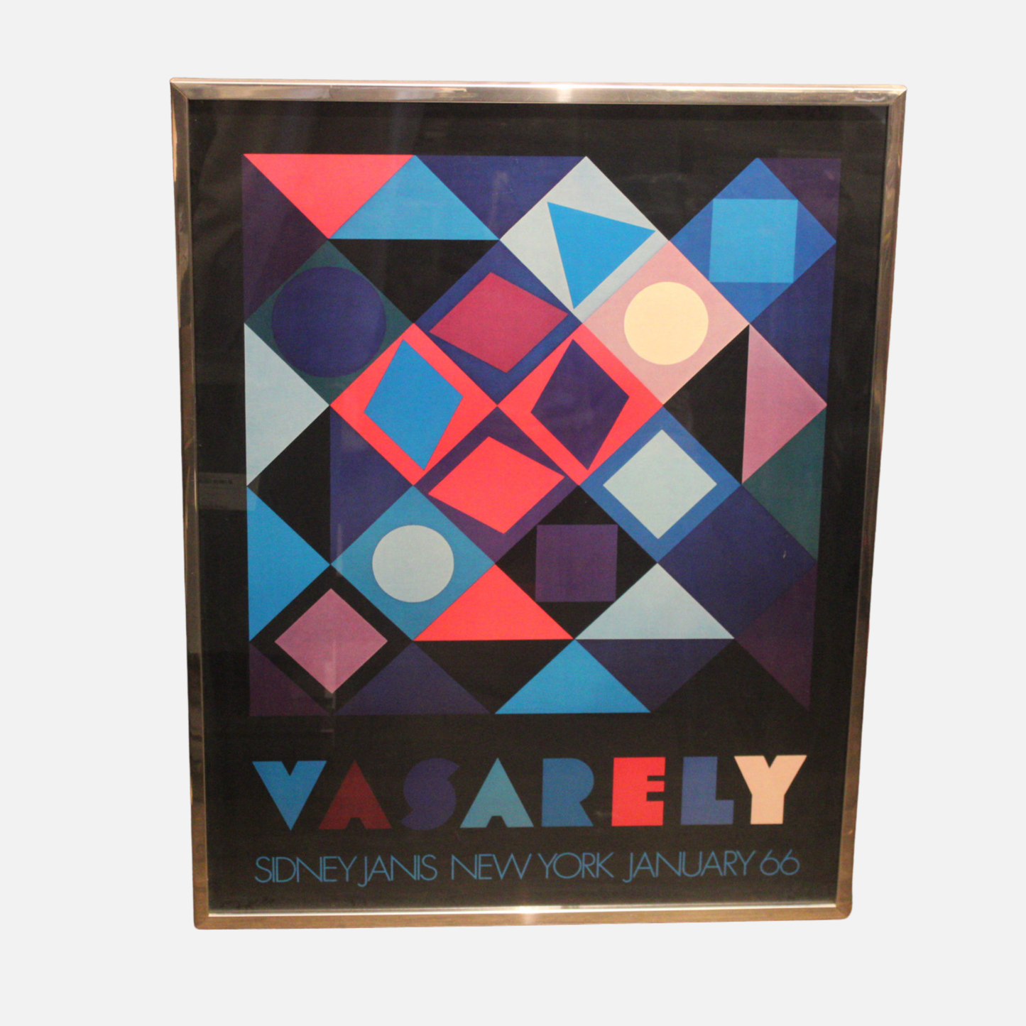 Vintage Victor Vasarely "Sidney Janis New York January 66"