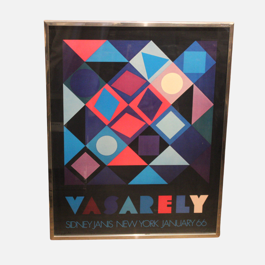Vintage Victor Vasarely "Sidney Janis New York January 66"