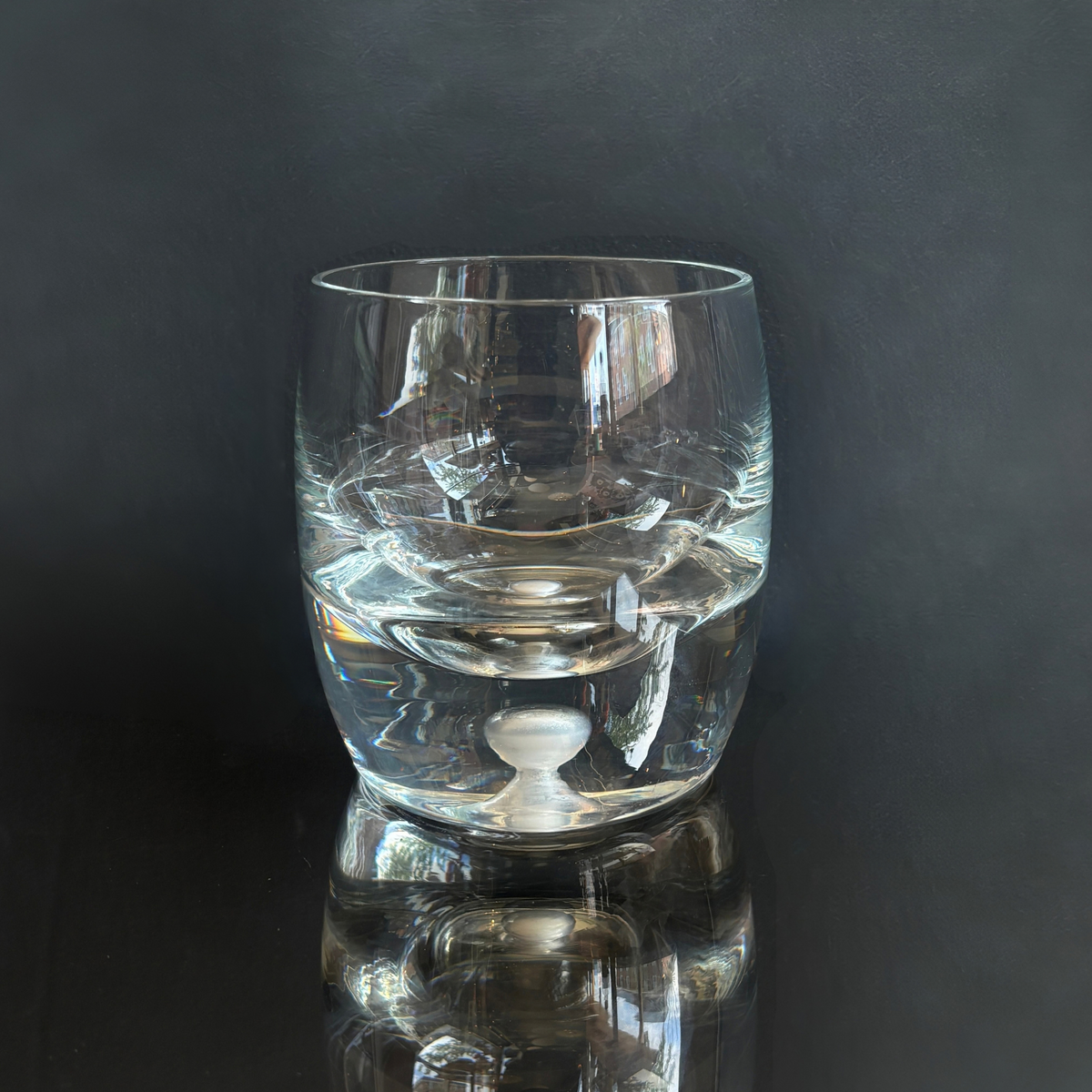 Vintage Krosno Bubble Bottom Whiskey Tumbler