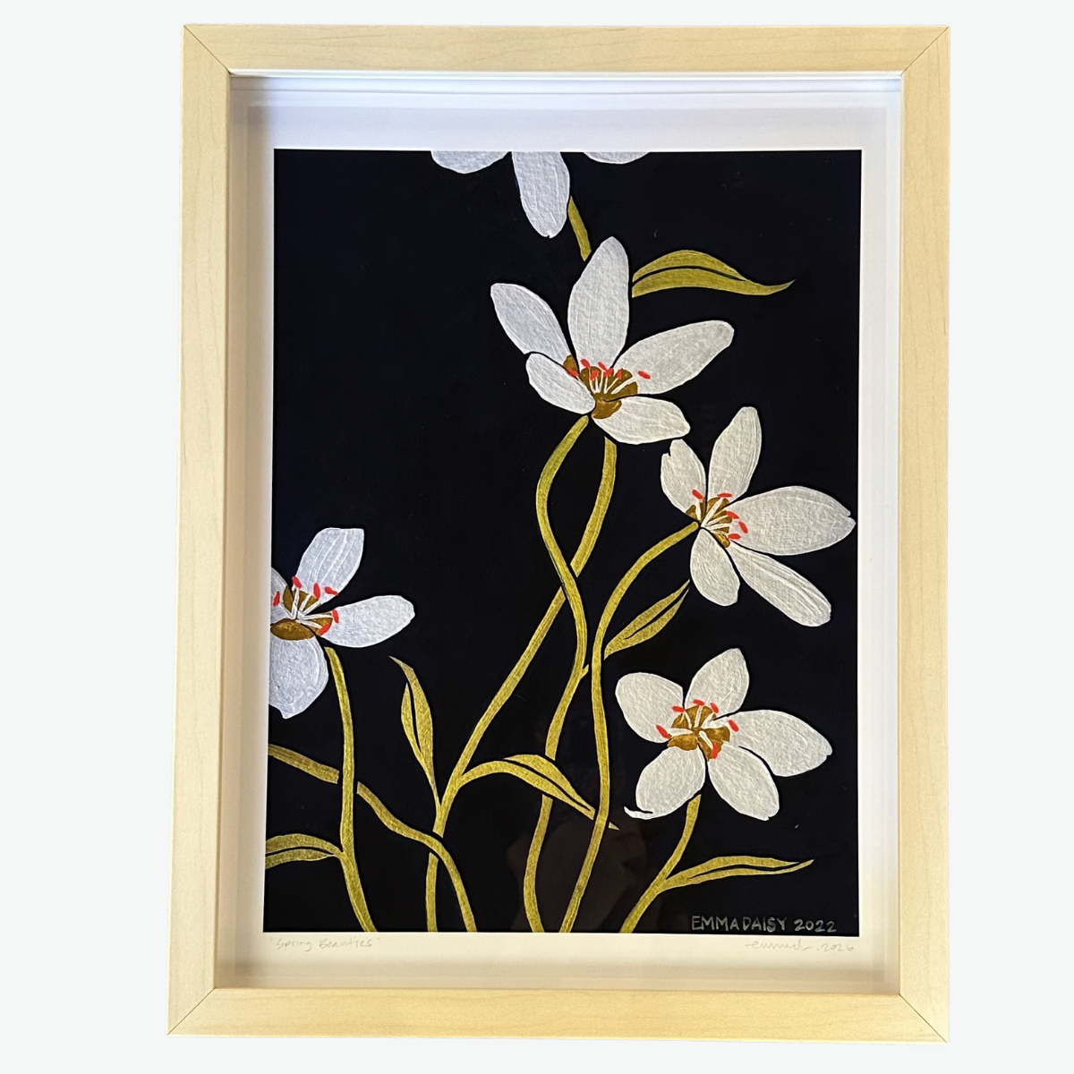 Emma Daisy - "Spring Beauties" Framed Giclée Print