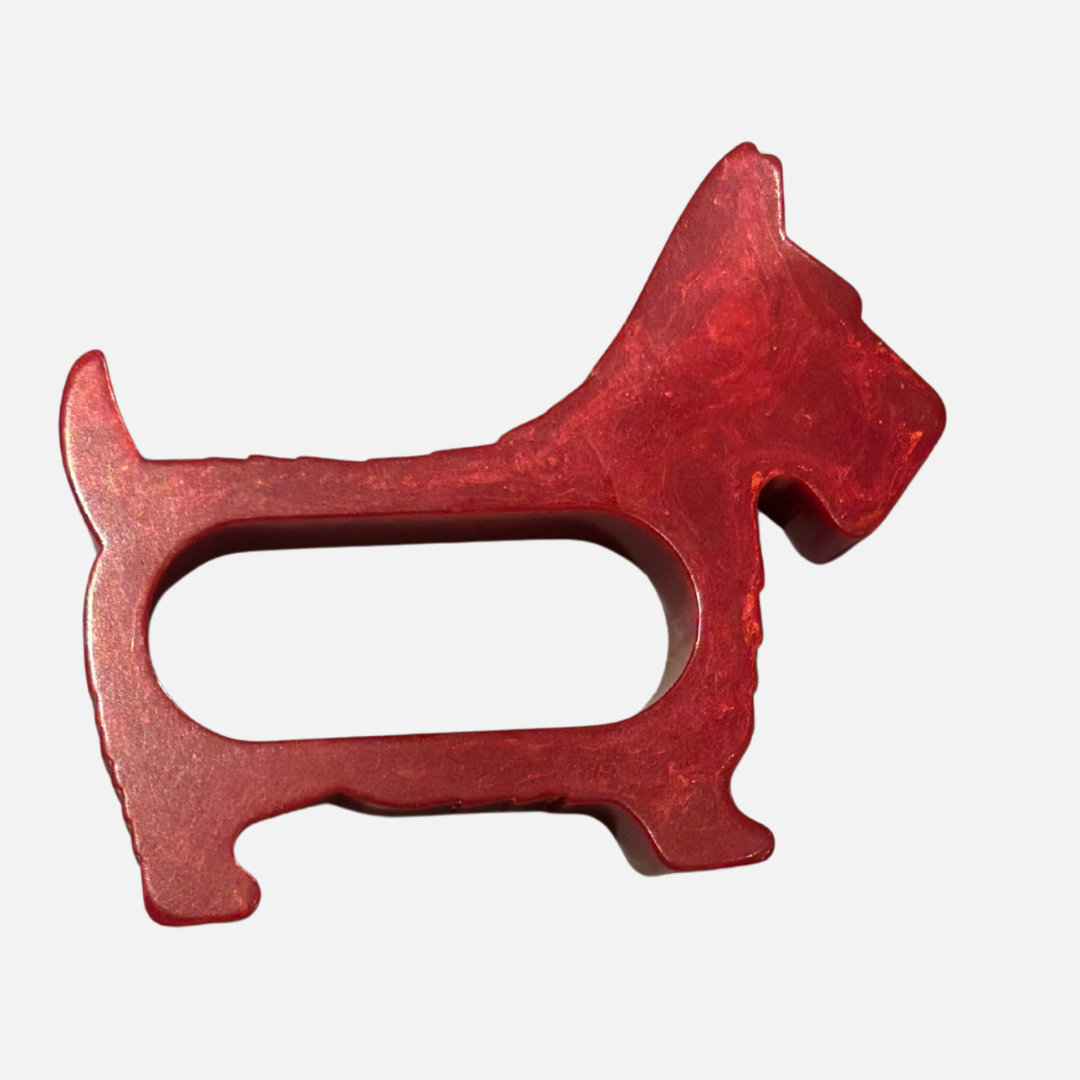 Vintage Catalin (Bakelite) Dog Napkin Ring