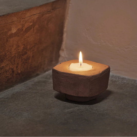 Ferm Living Kurinu Candle Holder - Terracotta