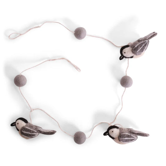 Gry & Sif Felt Chickadee Bird Garland